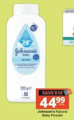 MediRite Johnson's Natural Baby Powder offer