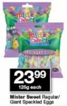 Checkers Mister Sweet Regular Giant Speckled Eggs 125g offer