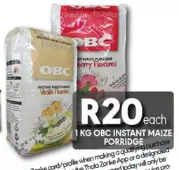 OBC Meat & Chicken OBC Instant Maize Porridge offer
