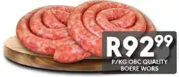 OBC Meat & Chicken OBC QUALITY BOERE WORS offer