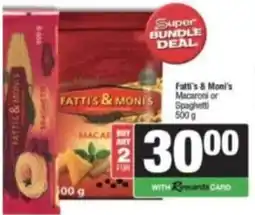 Spar Savemor Fatti's & Moni's Macaroni or Spaghetti offer