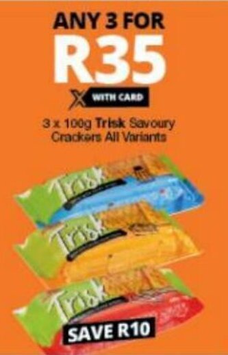 Trisk Savoury Crackers 3 x 100g