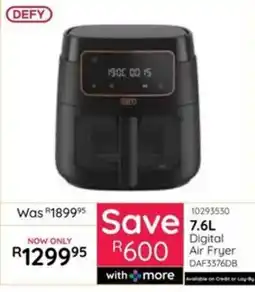 Bradlows DEFY 7.6L Digital Air Fryer offer
