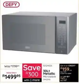 Bradlows DEFY 30Lt Metallic Microwave offer