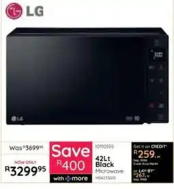 Bradlows LG 42Lt Black Microwave offer