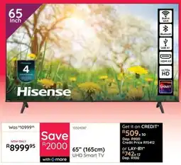 Bradlows Hisense 65" UHD Smart TV offer
