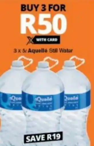Checkers Aquellé Still Water 3 x 5L offer