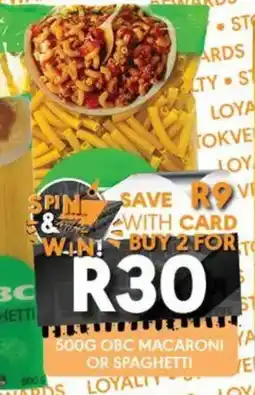 OBC Meat & Chicken OBC Macaroni or Spaghetti offer