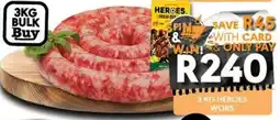 OBC Meat & Chicken Heroes Braai Wors offer