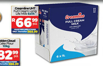 Take 'n Pay Creamline UHT Full Cream Long Life Milk 6x1lt offer