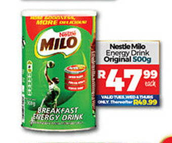 Take 'n Pay Nestle Milo Energy Drink Original 500g offer