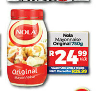 Take 'n Pay Nola Mayonnaise Original 750g offer