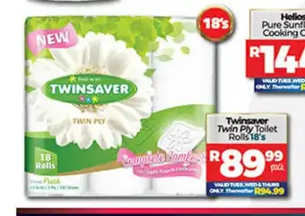 Take 'n Pay Twinsaver Twin Ply Toilet Rolls 18's offer