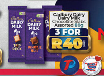 Take 'n Pay Cadbury Dairy Dairy Milk Chocolate Slabs Assorted 80g offer