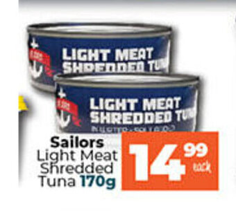 Take 'n Pay Sailors Light Meat Shredded Tuna 170g offer