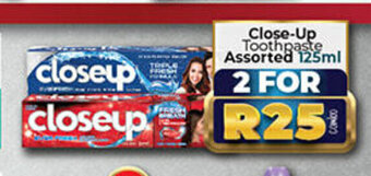 Take 'n Pay Close-Up Toothpaste Assorted 125ml offer