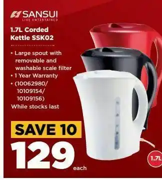 HiFi Corp 1.7l coded kettle sansui offer