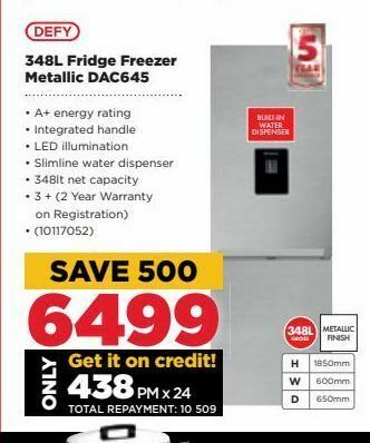 HiFi Corp 348l fridge freezer metallic defy offer