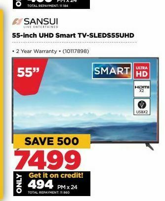 HiFi Corp 55-inch uhd smart tv sansui offer