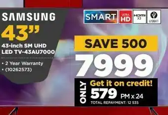 HiFi Corp 43-inch sm uhd led tv samsung offer