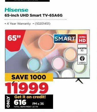HiFi Corp 65-inch uhd smart tv hisense offer