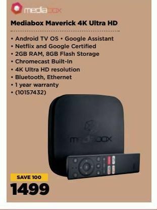 HiFi Corp Mediabox maverick 4k ultra hd offer