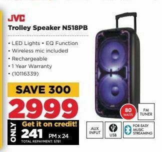 HiFi Corp Trolley speakers jvc offer
