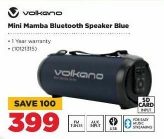 HiFi Corp Mini mamba bluetooth speakers blue volkano offer