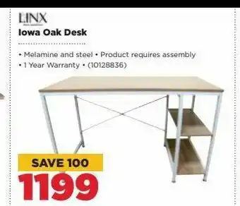 HiFi Corp Lowa oak desk linx offer