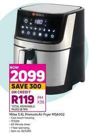Game Milex 5.6L Premium Air Fryer MSA002 offer