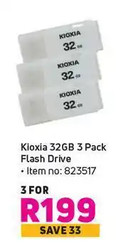 Game Kioxia 32GB 3 Pack Flash Drive-For 3 offer