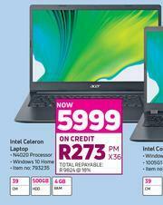 Game Acer Intel Celeron Laptop offer