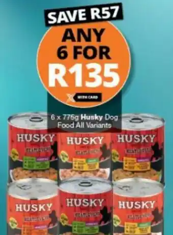 Checkers Husky Dog Food All Variants 6x775g offer