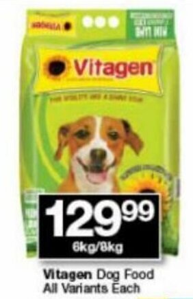 Checkers Vitagen Dog Food All Variants 6kg/8kg offer