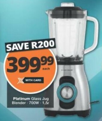 Checkers Platinum Glass Jug Blender 700W 1,5L offer