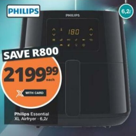Philips Essential Airfryer XL 6,2L offer at Checkers