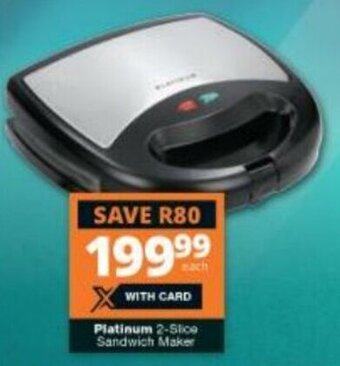 Checkers Platinum 2-Slice Sandwich Maker offer