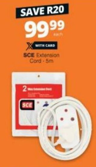 Checkers SCE Extension Cord 5m offer