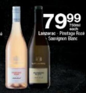 Checkers Lanzerac Pinotage Rose, Sauvignon Blanc 750ml offer
