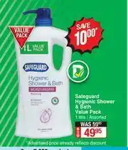 Dis-Chem Safeguard Hygienic Shower & Bath Value Pack Assorted-1L offer