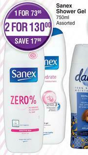 Dis-Chem Sanex Shower Gel Assorted-750ml offer