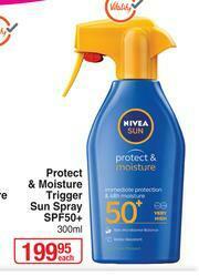 Dis-Chem Nivea Sun Protect & Moisture Trigger Sun Spray SPF50+-300ml Each offer