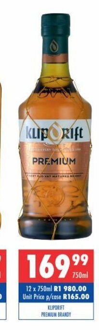 Ultra Liquors Klipdrift Premium Brandy 750ml offer