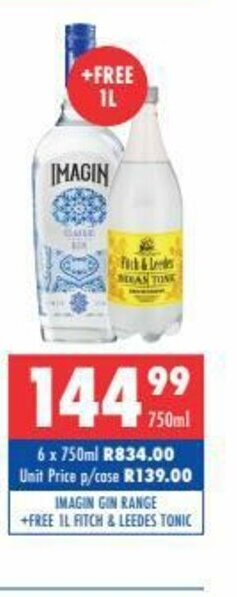 Imagin Gin Range 750ml