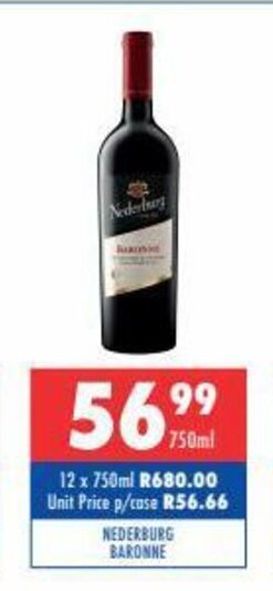 Ultra Liquors Nederburg Baronne 750ml offer