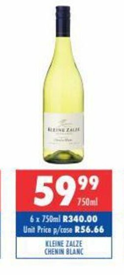 Ultra Liquors Kleine Zalze Chenin Blanc 750ml offer