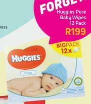 Game Huggies Pure Baby Wipes-12 Pack offer
