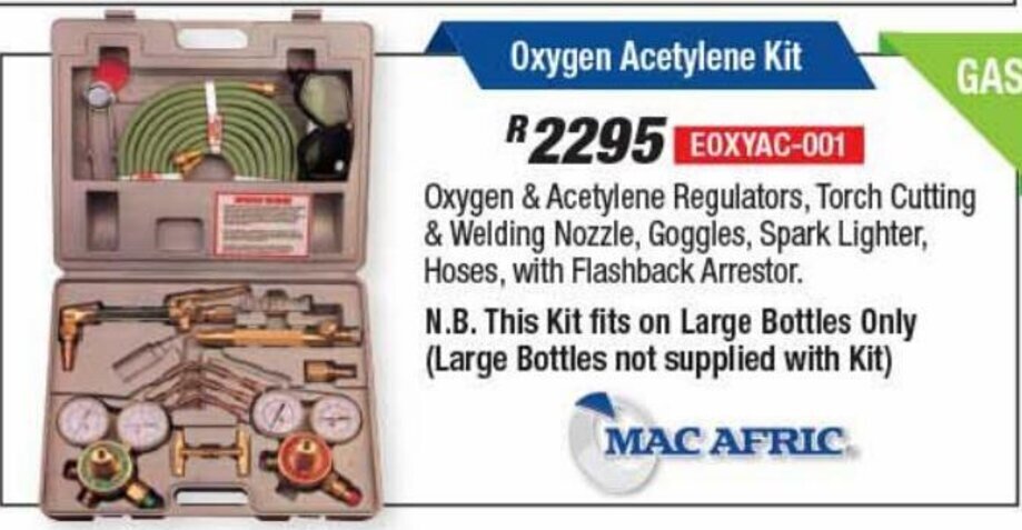 Adendorff Machinery Mart Mac Afri Oxygen Acetylene Kit offer