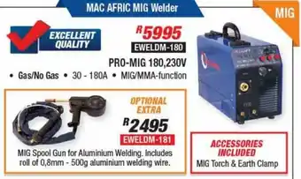 Adendorff Machinery Mart Mac Afric Mig Welder EWELDM-180 offer