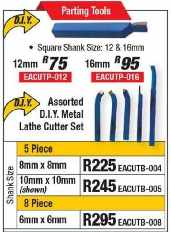 Adendorff Machinery Mart Parting Tools 12mm offer